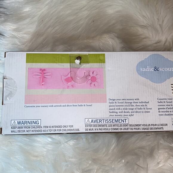 Sadie & Scout Pink Girl Wall Hooks NEW - Picture 5 of 7
